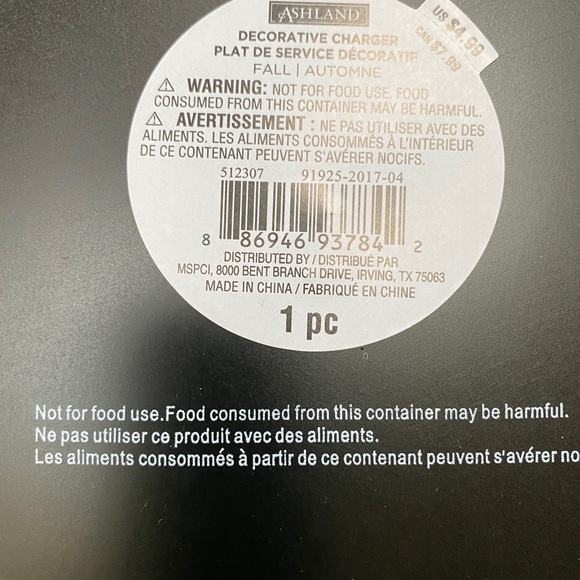 Set of 4 decorative plastic plate - Picture 3 of 9